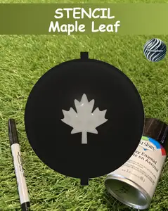 Golf - Golf Ball Stencil - Insert - Tree - Maple Leaf - Marker