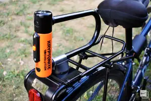 Kryptonite lock adapter for bicycle rack