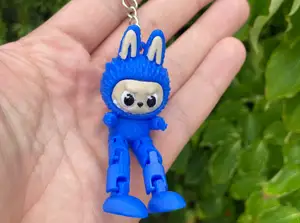 Labubu 3d articulated legs keychain