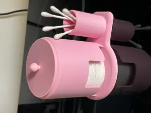Holder for disks and cotton swabs