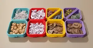 Interlocking Sorting Cups (Square Shape)