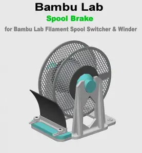 Spool Brake for Bambu Lab Filament Spool Switcher & Donor Spool Frame 2 - Modular Design