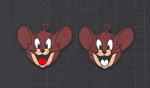 cartoon character , jerry keychain / necklace charm