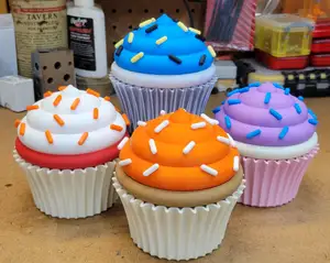 Cupcake Shaped Two Compartment Container