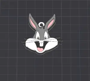 cartoon character bugs bunny keychain / necklace charm