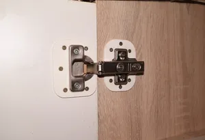 Furniture hinge repair plate