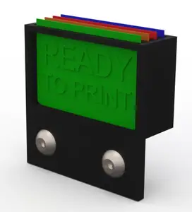 3D Printer Status Board / Name board (Print-in-place)