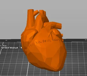 Will You Be My Valentine Heart Low Poly