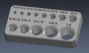 Imperial thread testblock