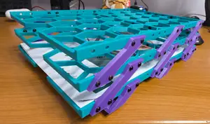 Hexagon A4 paper tray in two pieces for larger (220+mm) beds