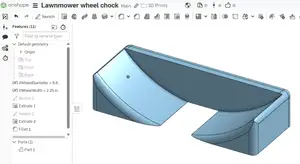 Wheel chock for push mower