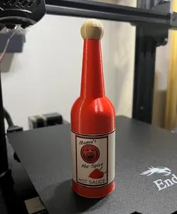 Toy Hot Sauce Bottle and Top