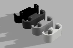 Guide clip to hold neatly two 4mm PTFE tubes together