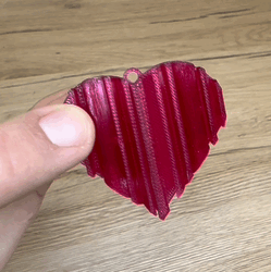 OpenSCAD heart keychain with customized text