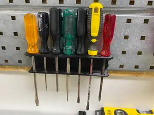 Screwdriver holder for Raaco tool wall panel