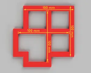 100mm dimension calibration tool (aka Califlower)