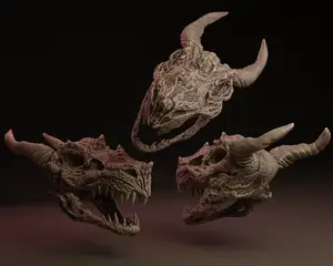 Adolescent Krayt Dragon Skull / Sand Dragon Skull