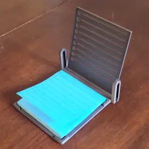Sticky note holder with stencil. Parametric.