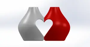 Two hearts vase