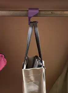Purse, hand bag, or backpack hanger for closet clothes rod