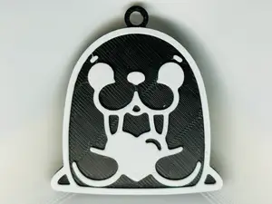 Walrus with a Heart Keychain