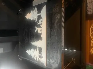 family of deer silhouette