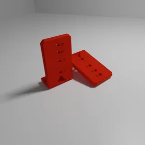 Drilling template for minifix