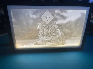 Custom photo frame night light lithophany