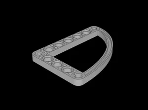 Lego Compatible (32251.dat) Technic Beam 5 x 7 x 0.5 Liftarm Bent 90 Quarter Ellipse