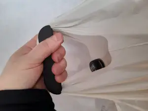 Grocery bag handle.