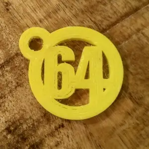 Keychain Number Fob (Round - 0-99)