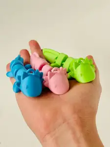 articulated axolotl - Print in Place Keychain