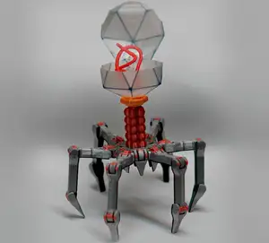 Cute Printed in Place Support Free Flexi Bacteriophage T4