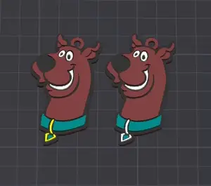 cartoon character scooby doo keychain / necklace charm (free for commercial use)