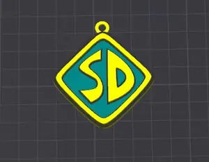 cartoon scooby doo tag keychain / necklace charm(free for commercial use)