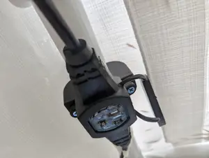 Extension Cord Outlet Pipe Mount Bracket (Harbor Freight Car Canopy)
