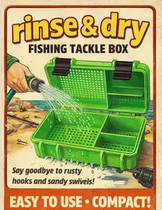 Rinse and Dry Fishing Tackle Box