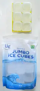Hex Tray, about 150 mm x 100 mm x 25 mm inside, Reusable Ice Cubes