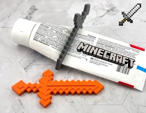 Minecraft Sword Toothpaste Squeezer Pixelated Texture