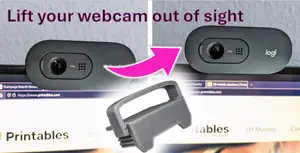 Webcam step for thin-framed monitors