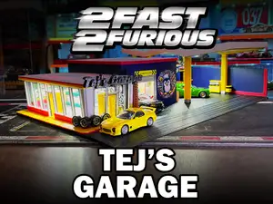2 Fast 2 Furious Tej's Garage (For Hot Wheels & 1/64 Scale Cars)