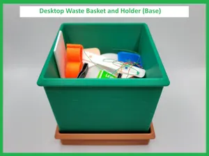 Desktop Waste Basket and Holder