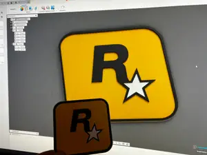Rockstar Games Logo // super thin as relief sticker option! (Update 03.25: MMU3 version)
