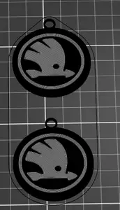 Skoda logo keychain