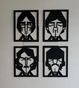 Los Beatles - The Beatles - Siluetas de sus integrantes