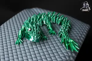 Spiky Mountain Dragon - Articulated - Print in Place - No Supports - Fantasy