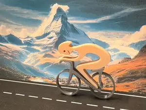 Pedal Power (Abstract figure of cyclist on a bike)
