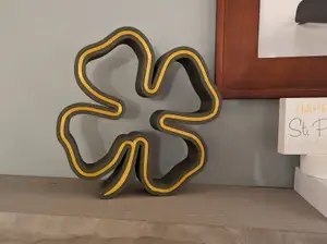 Nested 4 leaf clover shamrock for St Patrick's Day Free Standing Mantle Art
