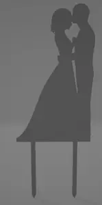 Topper silhouette - couple in love