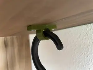 hanging plant hook for mounting under a shelf